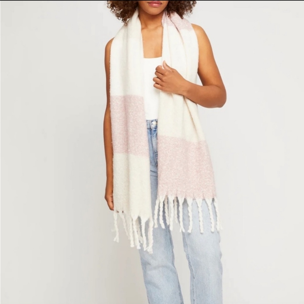 Gentle Fawn One Size, Pink and White Scarf never used.
